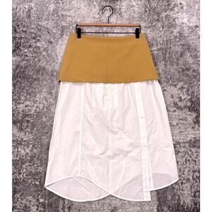 New Anthropologie Skirt Small Womens Maeve Layered Twofer Midi